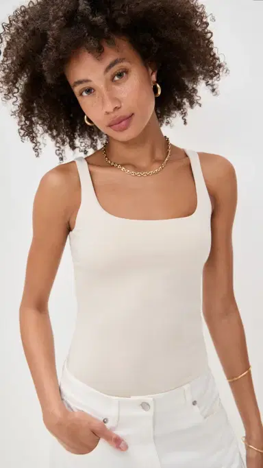 susana monaco Everyday Tank Blanched Almond M | Thumbnail 2 susana monaco Everyday Tank Blanched Almond M | Thumbnail 2