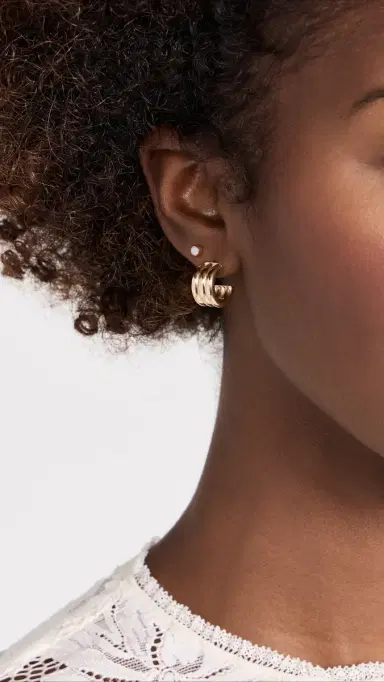 Jennifer Zeuner Jewelry Allegra 1/2 Hoop | Thumbnail 3