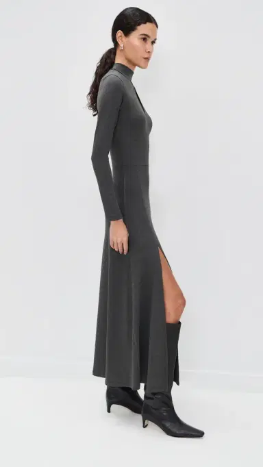 LE BOP Ashley Ponte Dress Charcoal Heather M | Thumbnail 4