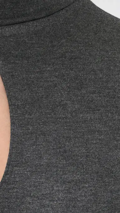LE BOP Ashley Ponte Dress Charcoal Heather M | Thumbnail 6