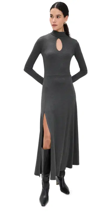 LE BOP Ashley Ponte Dress Charcoal Heather M | Thumbnail 1