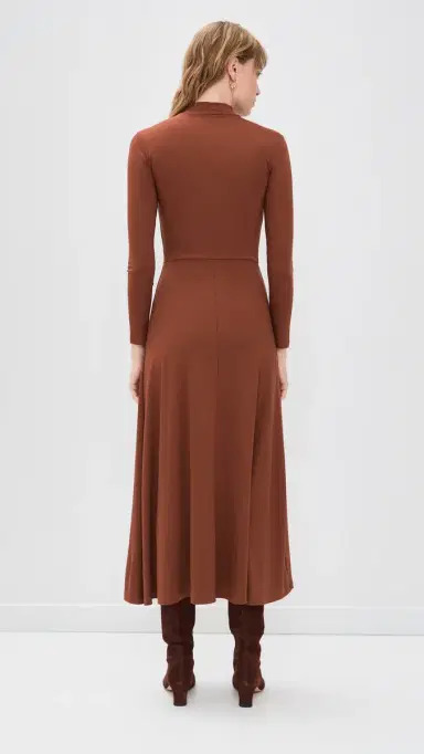 LE BOP Ashley Ponte Dress Cognac L | Thumbnail 3 LE BOP Ashley Ponte Dress Cognac L | Thumbnail 3