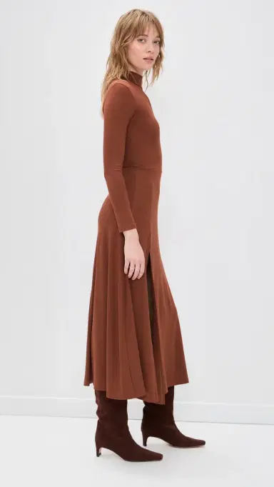 LE BOP Ashley Ponte Dress Cognac L | Thumbnail 4 LE BOP Ashley Ponte Dress Cognac L | Thumbnail 4