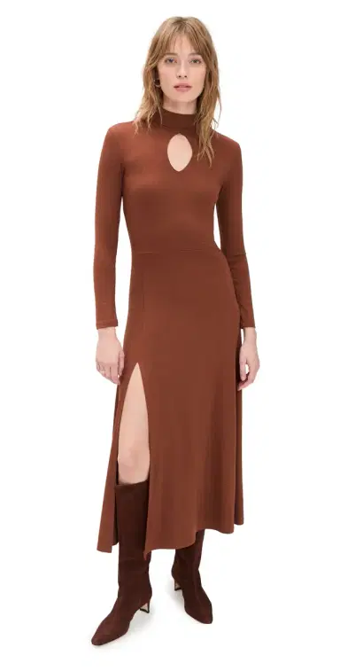 LE BOP Ashley Ponte Dress Cognac L | Thumbnail 1 LE BOP Ashley Ponte Dress Cognac L | Thumbnail 1