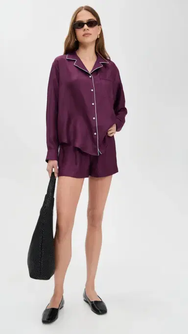Comme Si a Boxer Classica Shorts Eggplant/t Blue | Thumbnail 5