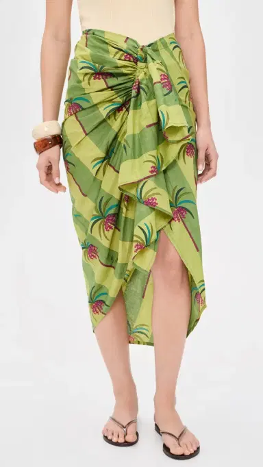 Guadalupe Design Luciana Palm Pareo Skirt | Thumbnail 2 Guadalupe Design Luciana Palm Pareo Skirt | Thumbnail 2