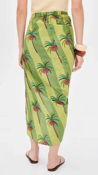 Guadalupe Design Luciana Palm Pareo Skirt | Thumbnail 3 Guadalupe Design Luciana Palm Pareo Skirt | Thumbnail 3
