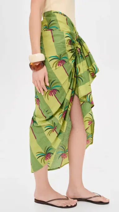 Guadalupe Design Luciana Palm Pareo Skirt | Thumbnail 4 Guadalupe Design Luciana Palm Pareo Skirt | Thumbnail 4