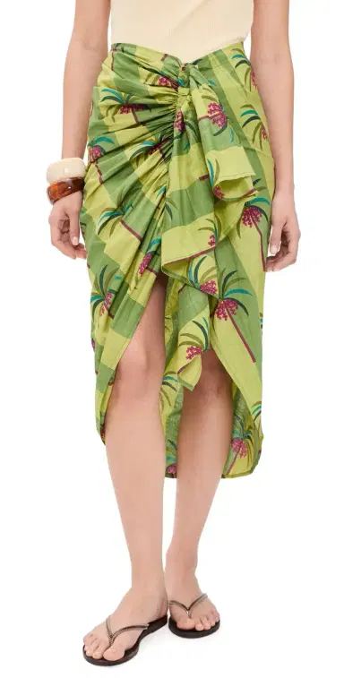 Guadalupe Design Luciana Palm Pareo Skirt | Thumbnail 1 Guadalupe Design Luciana Palm Pareo Skirt | Thumbnail 1