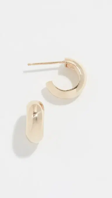 Zoë Chicco 14k Gold Huggie Hoop Earrings Yellow Gold One Size | Thumbnail 2