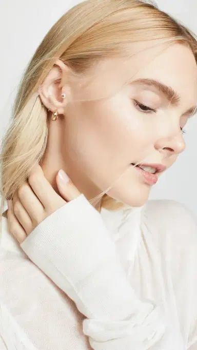 Zoë Chicco 14k Gold Huggie Hoop Earrings Yellow Gold One Size | Thumbnail 3