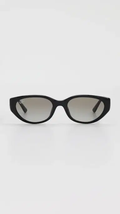 Ray-Ban RB4457D Oval Sunglasses Black One Size | Thumbnail 2