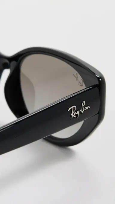 Ray-Ban RB4457D Oval Sunglasses Black One Size | Thumbnail 5
