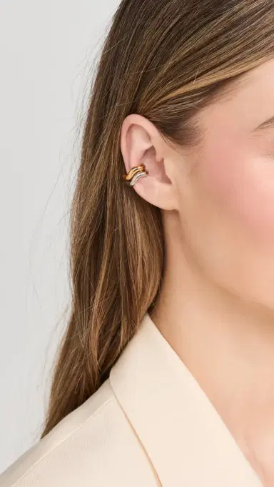 Charlotte Chesnais Wave Cuff Earring Vermeil One Size | Thumbnail 3