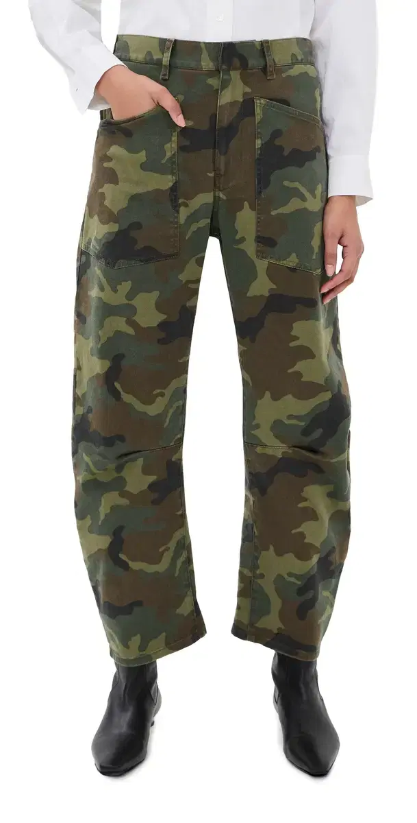Nili Lotan Shon Canvas Pants Camouflage