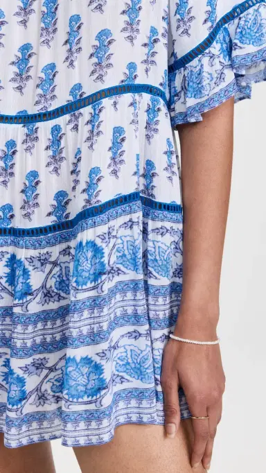 Playa Lucila Drop Waist Border Print Dress Blue Border Print S | Thumbnail 6 Playa Lucila Drop Waist Border Print Dress Blue Border Print S | Thumbnail 6