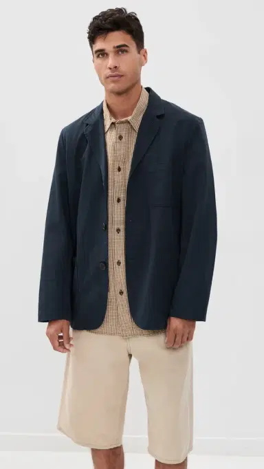UNIVERSAL WORKS Three Button Jacket Navy M | Thumbnail 2