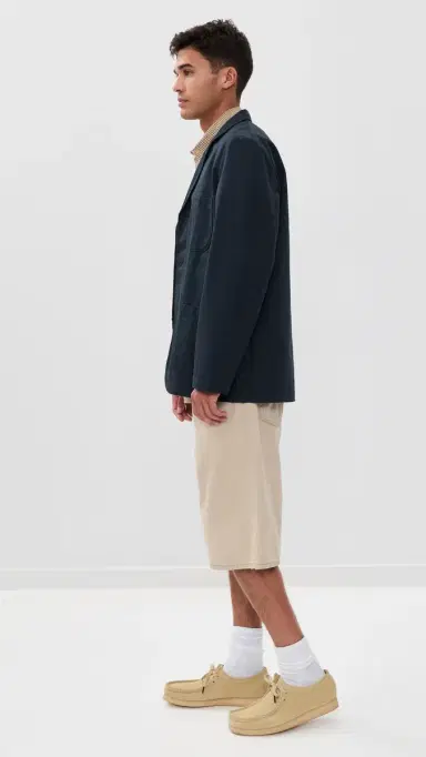 UNIVERSAL WORKS Three Button Jacket Navy M | Thumbnail 4