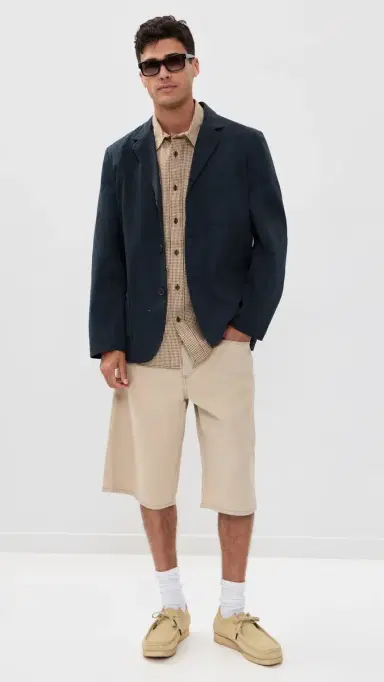 UNIVERSAL WORKS Three Button Jacket Navy M | Thumbnail 5