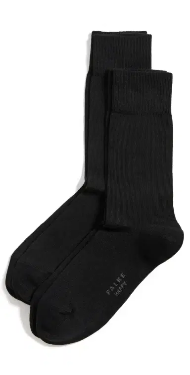 Falke Happy 2 Pack Socks Black | Thumbnail 1