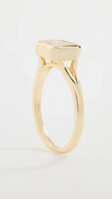 Shashi Emerald Baguette Ring | Thumbnail 4