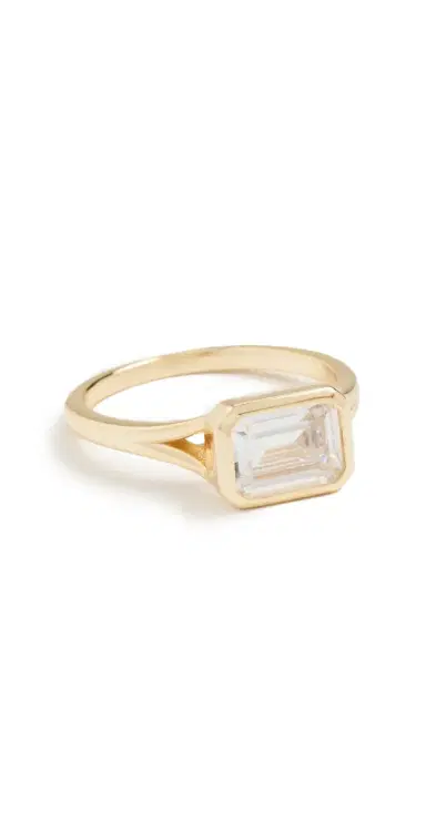 Shashi Emerald Baguette Ring | Thumbnail 1