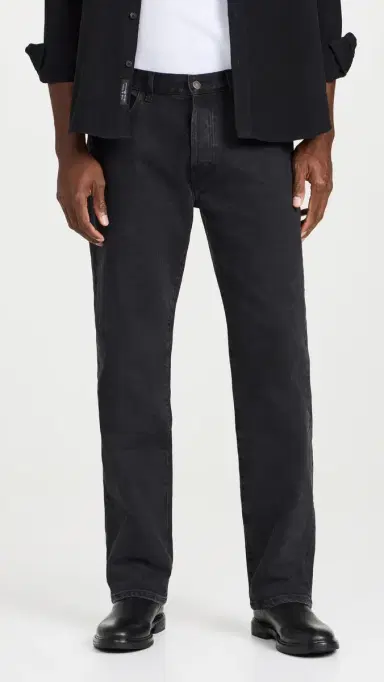 Jeanerica Casual Relaxed Straight Leg Jeans Black 2 Weeks | Thumbnail 2