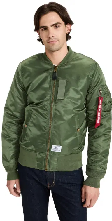 Alpha Industries MA-1 Regular Fit Flight Jacket Sage S | Thumbnail 1 Alpha Industries MA-1 Regular Fit Flight Jacket Sage S | Thumbnail 1