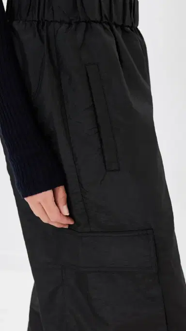 Tibi Crispy Nylon Pull On Joggers Black L | Thumbnail 6