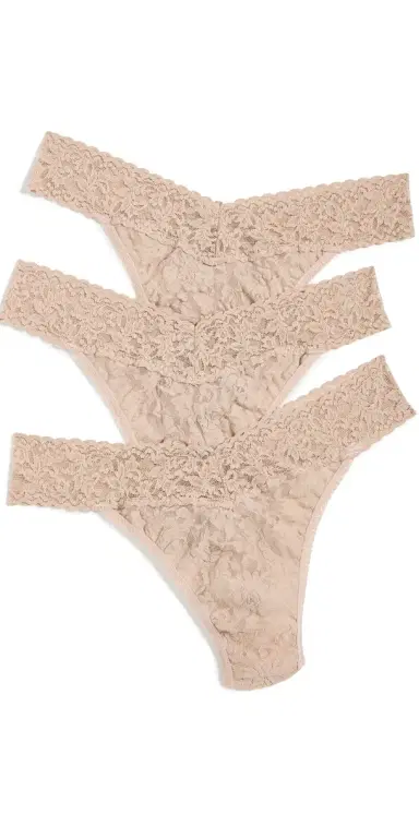 Hanky Panky Signature Lace Original Rise Thong 3 Pack | Thumbnail 1