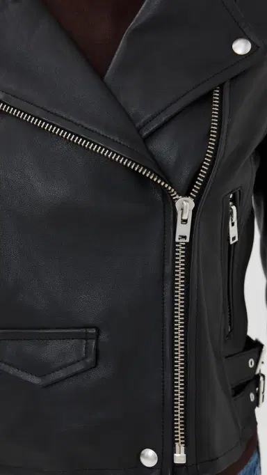 IRO Ashville Leather Jacket Black 44 | Thumbnail 6