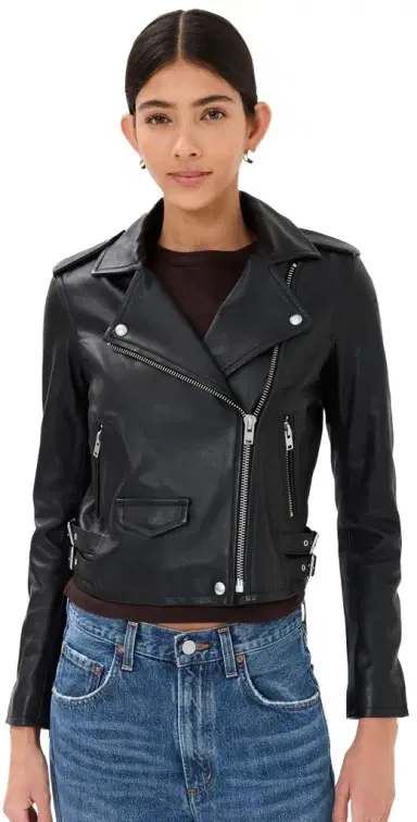 IRO Ashville Leather Jacket Black 44 | Thumbnail 1