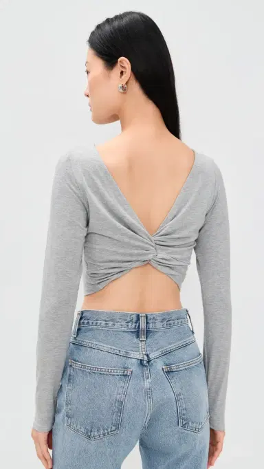 LE BOP Heidi Top Heather Grey M | Thumbnail 3 LE BOP Heidi Top Heather Grey M | Thumbnail 3