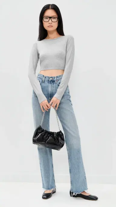 LE BOP Heidi Top Heather Grey M | Thumbnail 5 LE BOP Heidi Top Heather Grey M | Thumbnail 5