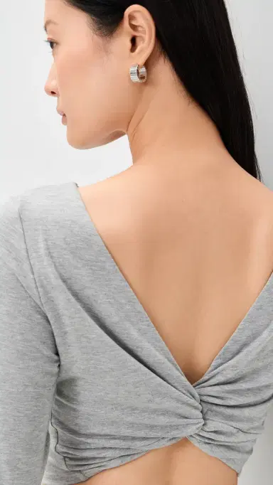 LE BOP Heidi Top Heather Grey M | Thumbnail 6 LE BOP Heidi Top Heather Grey M | Thumbnail 6