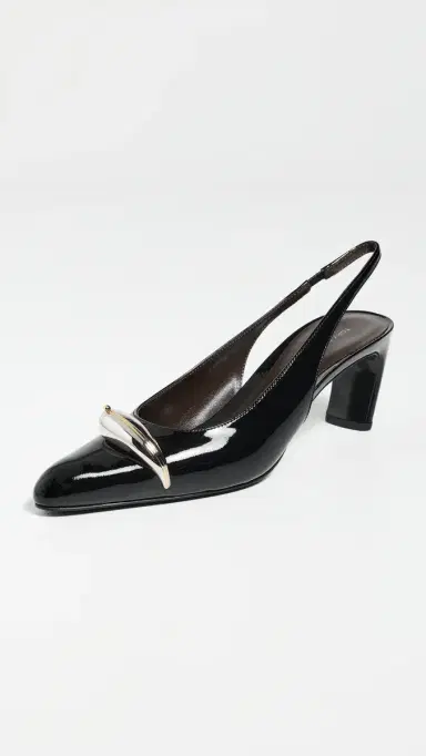 Tory Burch Pierced Slingbacks 65mm Perfect Black/Silver | Thumbnail 2 Tory Burch Pierced Slingbacks 65mm Perfect Black/Silver | Thumbnail 2
