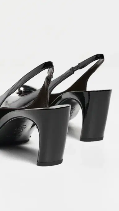 Tory Burch Pierced Slingbacks 65mm Perfect Black/Silver | Thumbnail 4 Tory Burch Pierced Slingbacks 65mm Perfect Black/Silver | Thumbnail 4