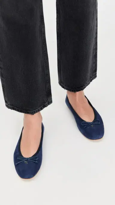 Larroudé Pavlova Ballet Flats Indigo | Thumbnail 3 Larroudé Pavlova Ballet Flats Indigo | Thumbnail 3
