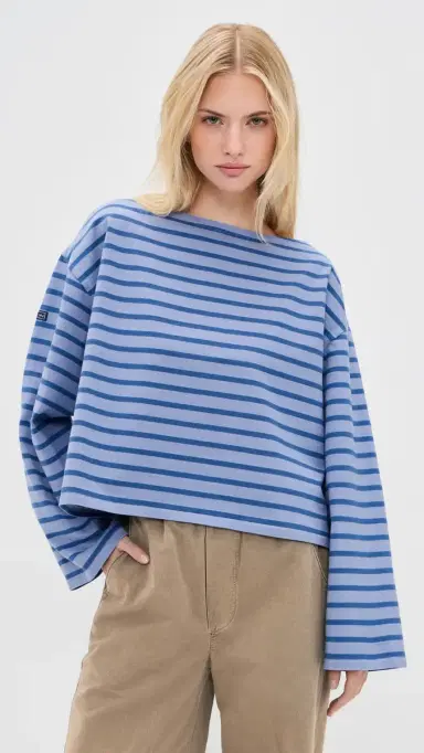 Polo Ralph Lauren Jersey Crop Mariner Long Sleeve Pullover East Blue/iberty | Thumbnail 2 Polo Ralph Lauren Jersey Crop Mariner Long Sleeve Pullover East Blue/iberty | Thumbnail 2