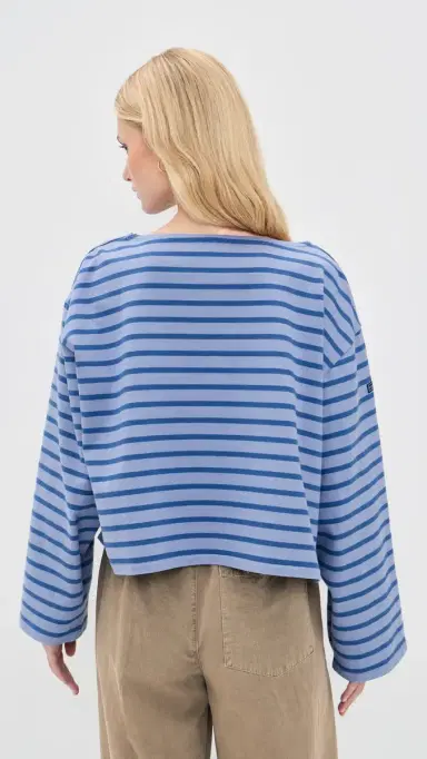 Polo Ralph Lauren Jersey Crop Mariner Long Sleeve Pullover East Blue/iberty | Thumbnail 3 Polo Ralph Lauren Jersey Crop Mariner Long Sleeve Pullover East Blue/iberty | Thumbnail 3