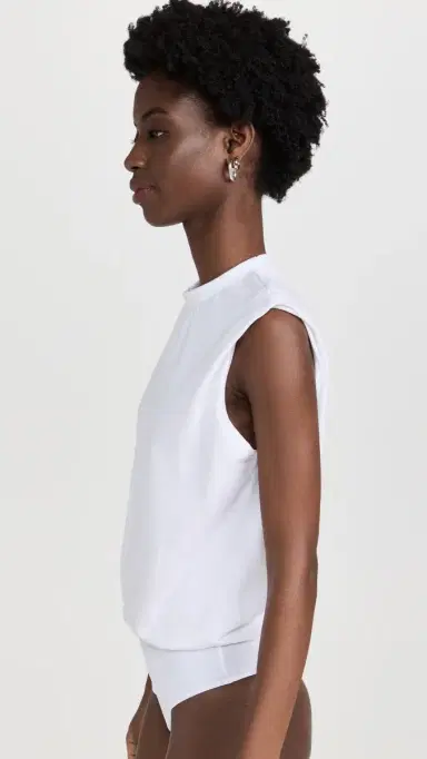 Ambitionist Muscle Tee Thong Bodysuit White | Thumbnail 4