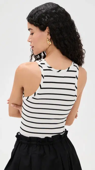 State & Lake Millie Tank Top White/Black | Thumbnail 3