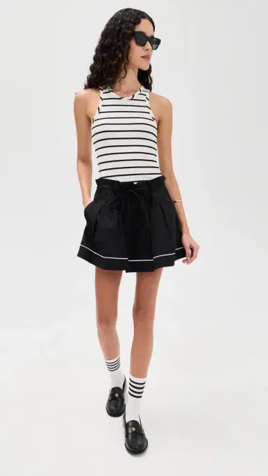 State & Lake Millie Tank Top White/Black | Thumbnail 5
