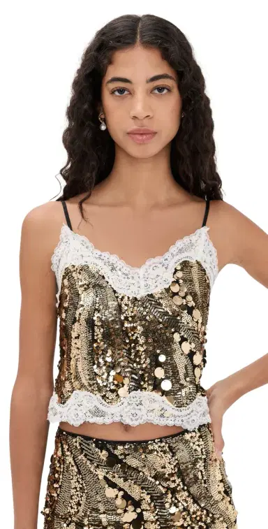 Bailey Rose Sequin Tank Black | Thumbnail 1