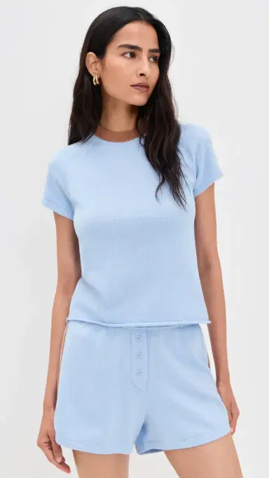LE BOP Ringer Tee Pale Blue | Thumbnail 2