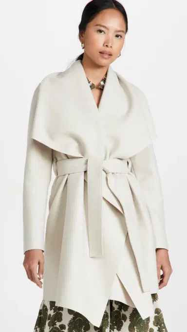 Harris Wharf London Women Blanket Coat Cream | Thumbnail 2 Harris Wharf London Women Blanket Coat Cream | Thumbnail 2