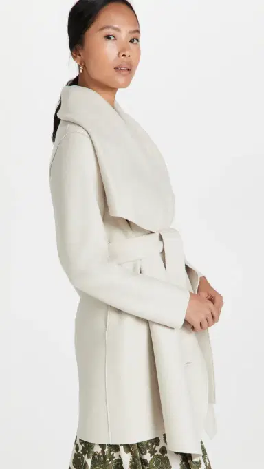 Harris Wharf London Women Blanket Coat Cream | Thumbnail 4 Harris Wharf London Women Blanket Coat Cream | Thumbnail 4