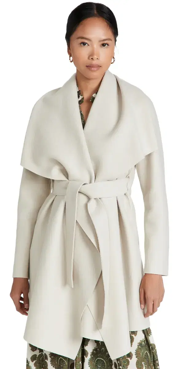 Women Blanket Coat Cream
