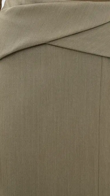 Victoria Beckham Wrap Detail Skirt Sage Melange | Thumbnail 6 Victoria Beckham Wrap Detail Skirt Sage Melange | Thumbnail 6