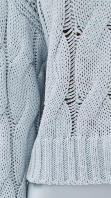 Sablyn Tristan D Crewneck Cable Pullover Whisper | Thumbnail 6